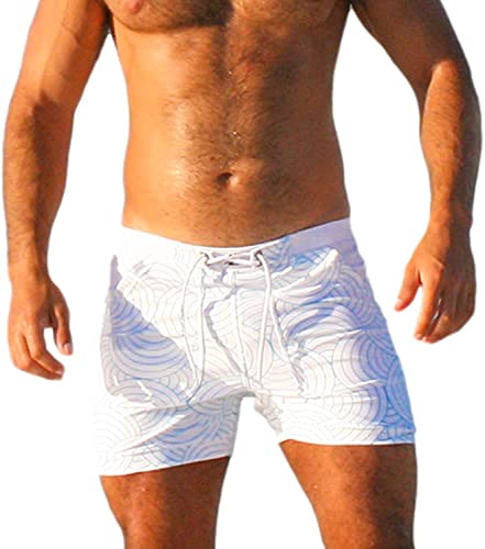 Taddlee Swimwear Men's Swimsuits Swim Briefs Shorts Trunks Bathing Suits Pockets (Large) White #TOP9