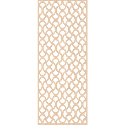 Image of Resort Decorative Pierced Fretwork Wood Wall Panels, 23 3 /8 inchW x 59 3 /8 inchH x 1 /4 inchT, Red Oak