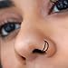 ZMANYIJEW 16G Minimalist Lines Septum Rings Stacked Gold Septum Ring Septums Clicker Nose Ring Piercing for Women Men (D-black)