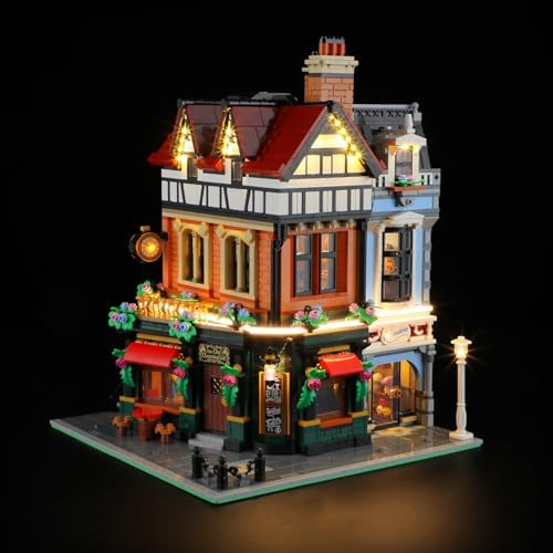 BRIKSMAX 2.0 Light Kit for Lego Tudor Corner Building Sets-Innovative Led Lighting Compatible with Lego Icons 10350 Building Sets (Not Included Lego Set)