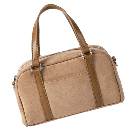Sac à bowling vintage femme à grande capacité avec poignée de dessus et bandoulière