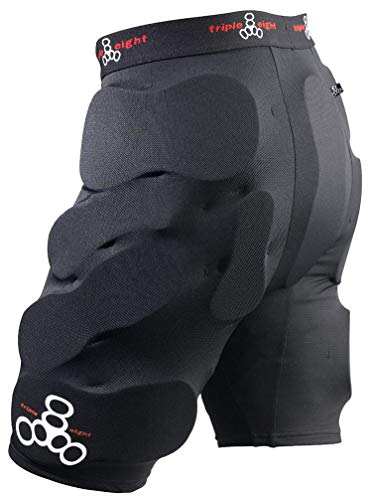 Triple 8 Bumsaver Short de Skateboard Unisexe Noir Taille S Cover