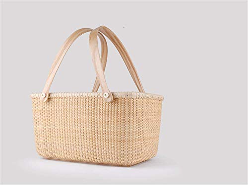 Hand-held picnic basket weaving shopping Collection Dirty Basket Fruit 33 x 23 x 17cm