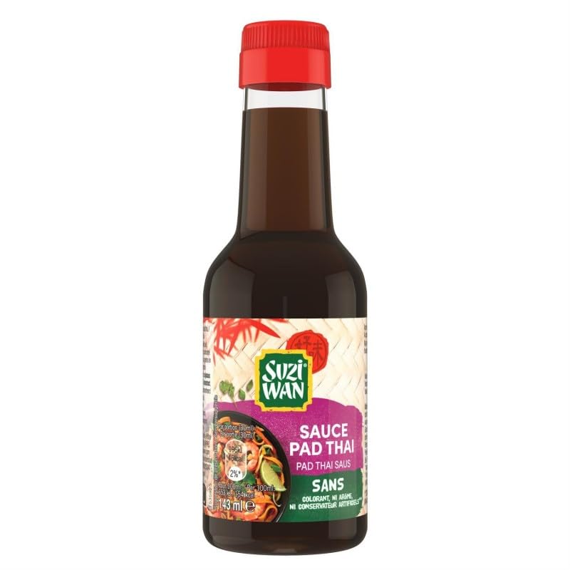 Suzi Wan Sauce Pad Thai 143ml - L'Authentique Saveur Thaïlandaise - Épicerie Asiatique - Recette Traditionnelle - Plaisir Culinaire - Découvrez l'As - Le Lot De 4