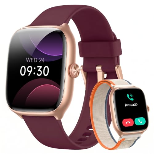 Smartwatch Damen 1,75" AMOLED Fitnessuhr mit Bluetooth Telefonie, 24/7 SPO₂ Herzfrequenz Stress Schlafmonitor… – Ansicht 1