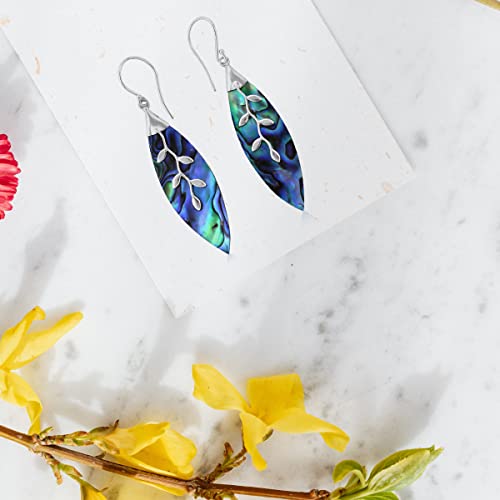 Shop Lc Stylish Dangle Drop Earrings 925 Sterling Silver Abalone Shell Fashion Beach Jewelry Unique Gifts For Women Costume Jewelry For Women Birthday Gifts (01 -Abalone) #TOP7