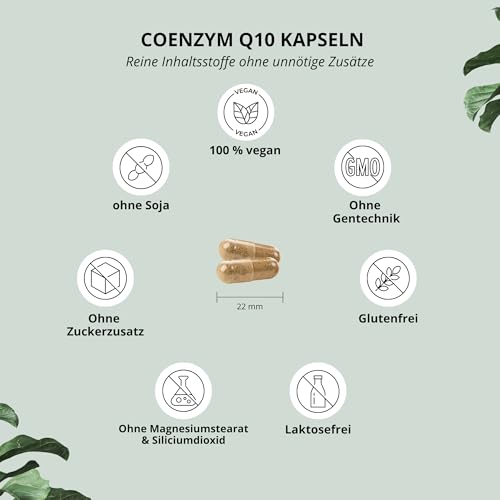 Nutri + Q10 Capsule Alto Dosaggio - 120 Pillole 100 Mg Di Coenzima Q 10 Per Capsula - Ubichinolo Vegano Alta Qualità Da Fermentazione Senza Additivi Inutili - 3