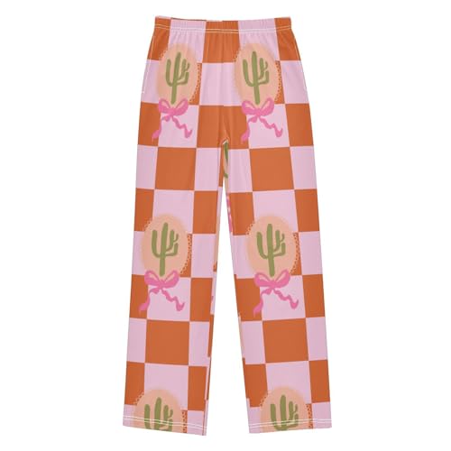 Cactu and Bow Boys Pants Boys Athletic Pants Long Pant for Boywith Pockets Wide-Leg Size 6-14Y
