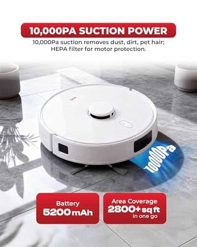Image of TIRON TRV 30S Robot Vacuum, Self-Empty, 10000Pa, LiDAR Navigation Pro