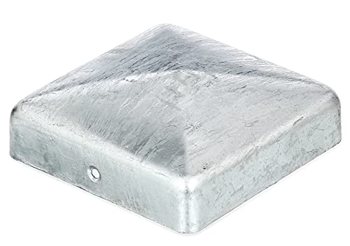 Alberts 205843 - Tappo per pali in legno, forma piatta, zincato a caldo, 90 x 90 mm