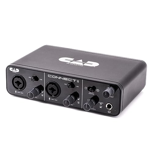 CAD Audio CX2 2x2 USB Audio Interface – 24-Bit/96kHz, Dual XLR Combo Inputs, Phantom Power