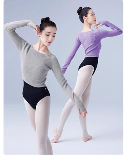 優億 バレエラップセーター M パープル