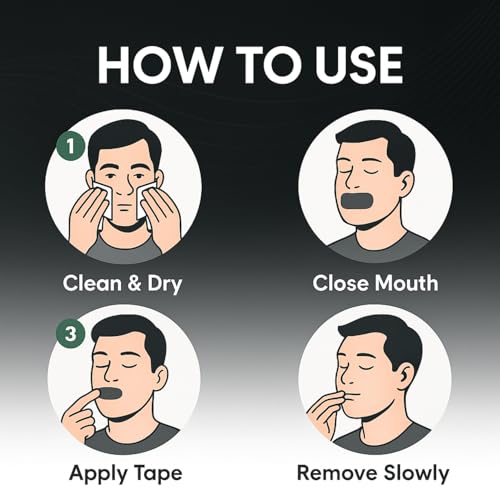 Image of 30 Pcs Sleep Strips Mouth Tape for Sleeping - Anti-Snoring Strips for Nose Breathing, Snore Reduction & Better Sleep | Hypoallergenic Adhesive Mouth Stickers for Kids & Adults (30 Pcs Sleep Mouth Strips)