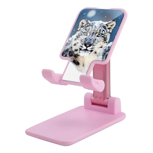 Support téléphone bureau léopard pliable pour appels vidéo et télétravail