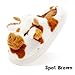 SLAWOCE Cow Slippers For Women and Men Fluffy Cute Cozy House Slippers Indoor and Outdoor Spot Brown Women5.5-6/Men4.5-5