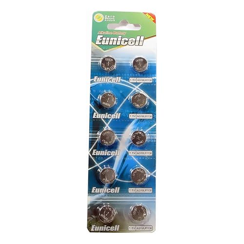 Set de 100 Pilas Botón Eunicell AG10 LR54 LR1130 1.5V miniatura 2