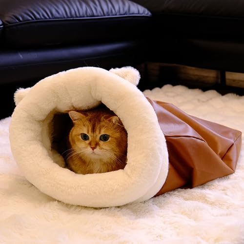 Sac de couchage pour chat en cuir synthétique de qualité supérieure et durable - 7