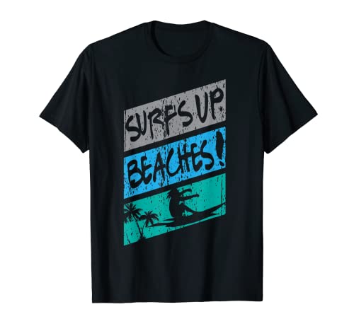 Surf's Up Beaches - Impresión en color claro Camiseta