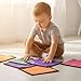 wkao Sensory Mats for Autism, 16 Pcs Tactile Sensory Toys, Colorful Floor Tiles for All Ages, ADHD, Calming