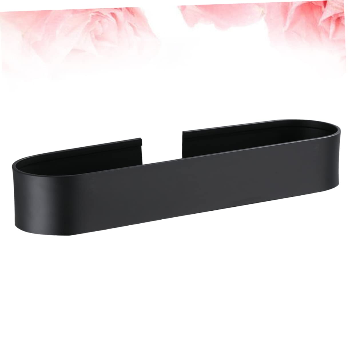 LIFKOME Estante de Pared de Aluminio Adhesivo Negro para Baño y Hogar
