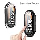KZIOACSH [2 Stück] Cover für Xiaomi Smart Band 9/Band 9 NFC+ Glasfolie, Schutzhülle für TPU Displayschutzfolie [vollständige Abdeckung] gehärtetes Glas - (Schwarz + Transparent)