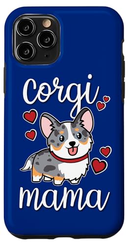 Funny Kawaii Mama Mom Cardigan Blue Merle Corgi Lover �X�}�z�P�[�X iPhone 11 Pro �p