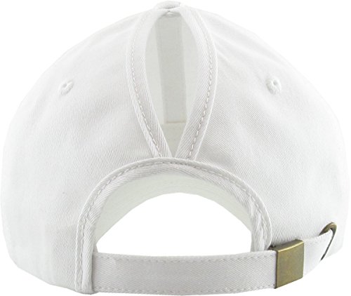 Image of Classic Plain Ponytail Messy High Bun Headwear Adjustable Cotton Trucker Mesh Glitter Hat Baseball Cap