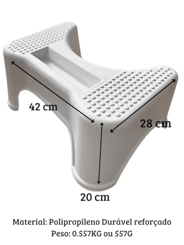Banquinho de Cócoras Ergonomico Vaso Sanitário Apoio de Pés Para Evacuar, Suporte de Celular Exclusi