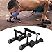 Fancyes 2 Pieces Push Up Push Up Brackets Nonslip Rack Portable Steel Sturdy Pushup Handles Strength Training for Women Men Home, Black