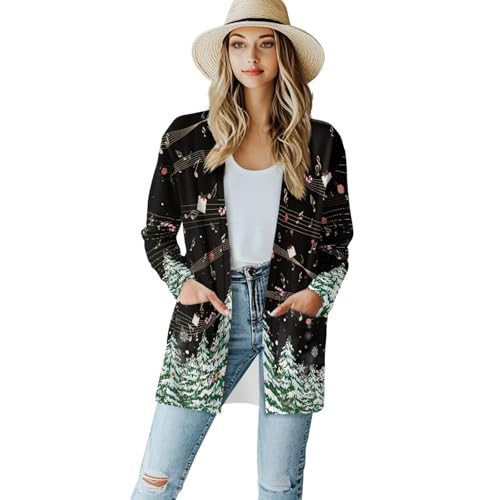 Image of Womens Open Fron Cardigan Sweaters Long Sleeve Tops Daily Coats