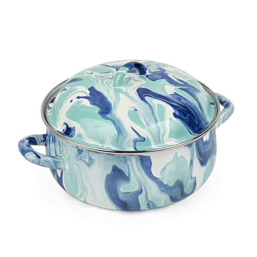 Golden Rabbit Enamelware Dutch Oven, 4 quart, Lagoon by Golden Rabbit - Used condition - US$47.40