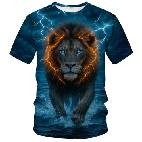 Blissboy Funny Animal Graphic T-Shirt Novelty Short Sleeve Crewneck Shirt