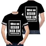 ERICAT Personalisierte Bedrucken T-Shirts für Männer und Frauen in großen Mengen, selbst gestalten T-Shirt.personalisiertes anpassbares Shirt – Fügen Sie Bilder, Fotos oder Texte für Geschenke hinzu
