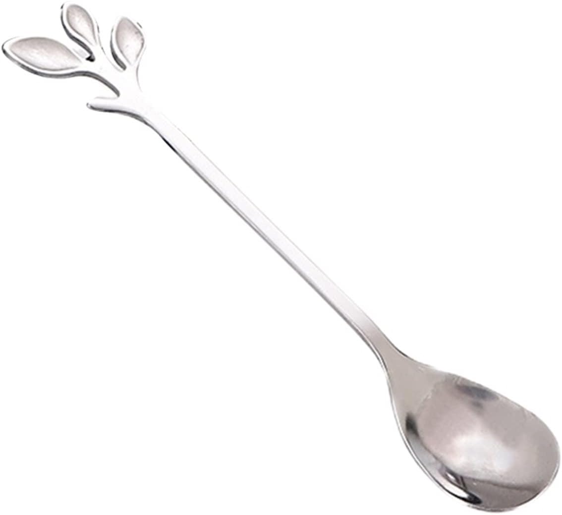 Coffee Scoops 5 Inches Coffee Spoons Stirring Tea Long Handle Teaspoons for stirring Espresso(Rose gold)