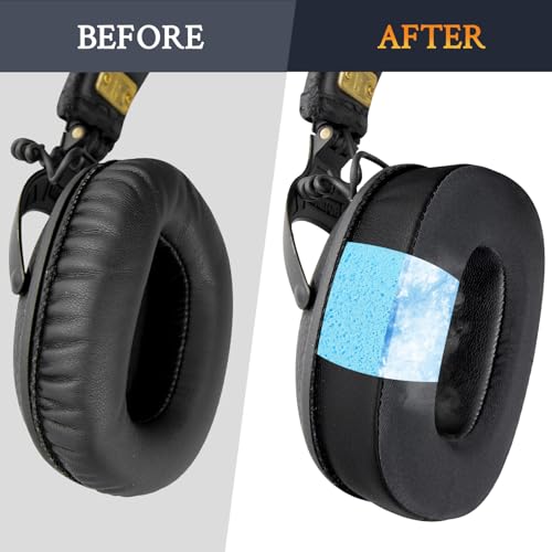 Almohadillas para auriculares SOULWIT para Marshall Monitor (1.0 Edition), almohadillas de repuesto con espuma de alta densidad - Negro CG miniatura 6
