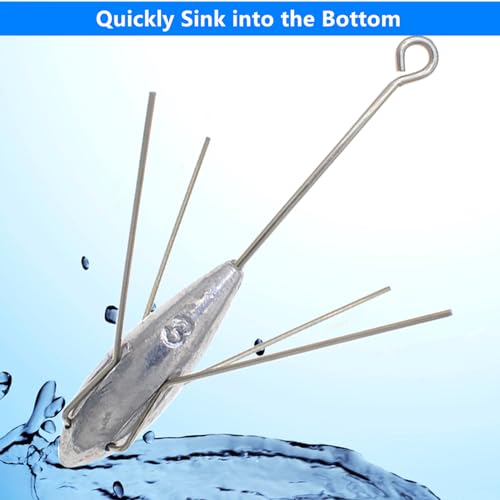 Zsrivk 5 Pacotes De Pesos De Pesca Sputnik Chumbada Chumbo Equipamento De Pesca De Cauda Longa Pesos