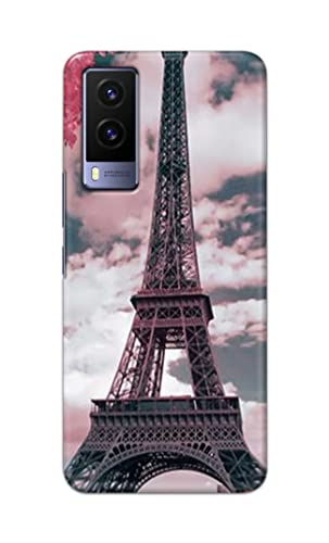 Image of Lovers Famous Place Eiffel Tower in Paris Hard Back Case Cover for Vivo V21e 5G Back Cover -(J5) VNS2227