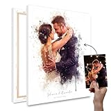 Personalisiertes Portrait im Aquarellstil aus deinem Foto – Individuelles Geschenk, Fotogeschenk für Familie oder Paare | Perfekt zum Jahrestag oder als Hochzeitsgeschenk