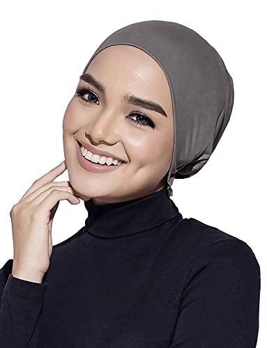 Underscarf Cap for Women Muslim Hijab Undercap Hat - Adjustable Islamic With Tie Back Turban Bonnet Caps Pack of 3, One Size