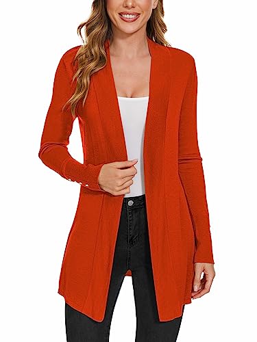 Image of Cardigan for Women Dressy Casual Long Sleeve Open Front Knit Cardigan Sweaters