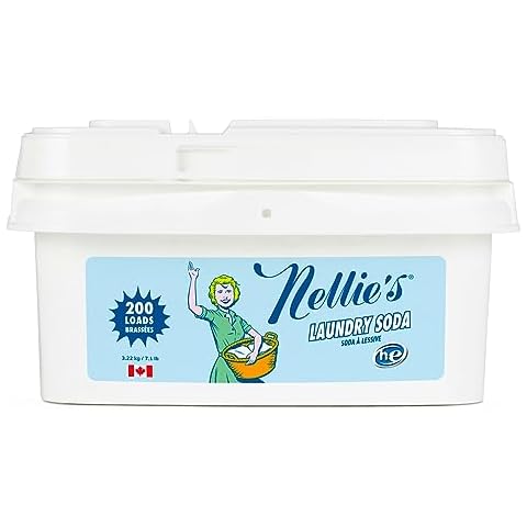 Nellie's Laundry Soda - Concentrated Laundry Detergent Powder - 200 Loads - Gentle on Skin and Environment - Fragrance-Free Cover