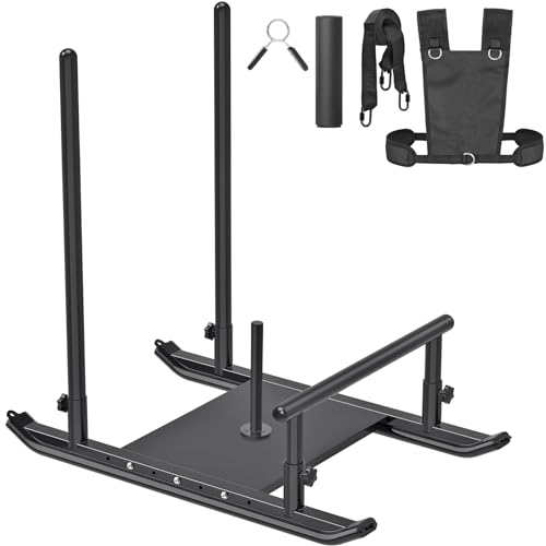 Kipika Weight Sled, Workout Sled, Fitness Strength Training Sled, Speed Training Sled for Athletic Exercise, Speed Improvement, Easily Through Obstacles, Suitable for 1" & 2" Weight Plate (G- Black) - image 1