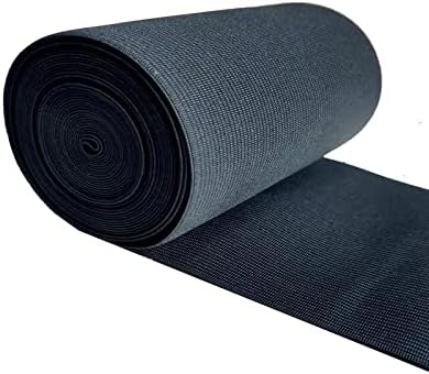 VIAILI 4 Inch by 5 Yard Heavy Stretch High Elasticity Elastic Spool Knit Elastic Bands for Sewing (black 4'')