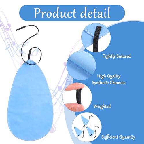 image for Prasacco 3 Pcs Clarinet Swab Cloth Clarinet Cleaning Cloth for Inside 