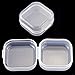 UPlama 40Pack Square Mini Clear Plastic Bead Storage Containers Box With Hinged Lid, Small Box Jewelry Earplugs Storage Box For Items,Earplugs,Pills,Tiny Bead,Jewerlry Findings(1.38x1.38x0.7Inch)