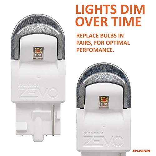 SYLVANIA - 7443 T20 ZEVO LED Red Bulb - Bright LED Bulb, Ideal for Stop and Tail Lights (Contains 2 Bulbs) - Image 3