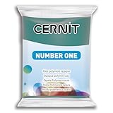 Cernit Number one Clay 56g, Pine Green, 7 x 5.5 x 1.5 cm