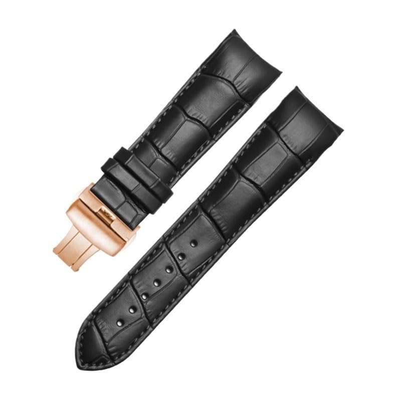 Bracelet de montre cuir 24mm noir Tissot T035 Couturier pour homme