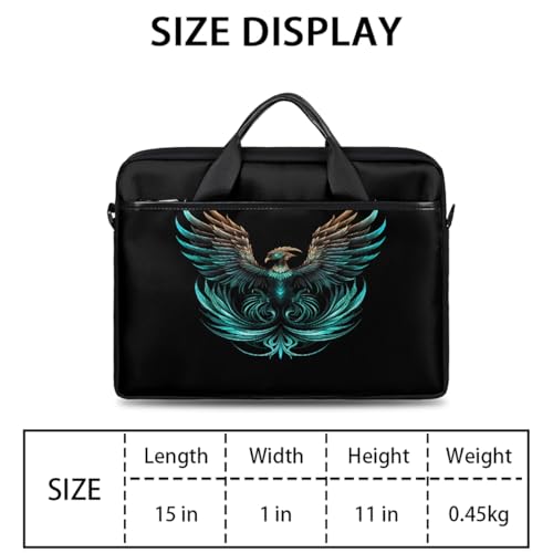 Funda para laptop de 15 pulgadas con diseño de fénix fantástico, maletín delgado para negocios, bolso mensajero para mujeres y hombres, funda para laptop para trabajo, oficina y viajes miniatura 2