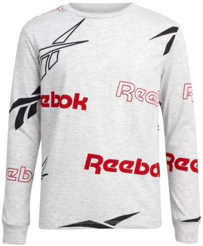 Reebok Boys' Active Jogger Set - 3 Piece Long Sleeve Shirt And Sweatpants - Performance Fleece Tracksuit For Boys (8-12), Size 8, Black Grindel #TOP5